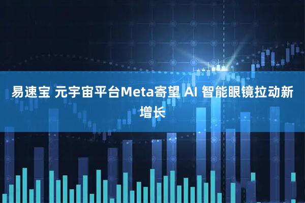 易速宝 元宇宙平台Meta寄望 AI 智能眼镜拉动新增长