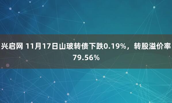 兴启网 11月17日山玻转债下跌0.19%，转股溢价率79.56%